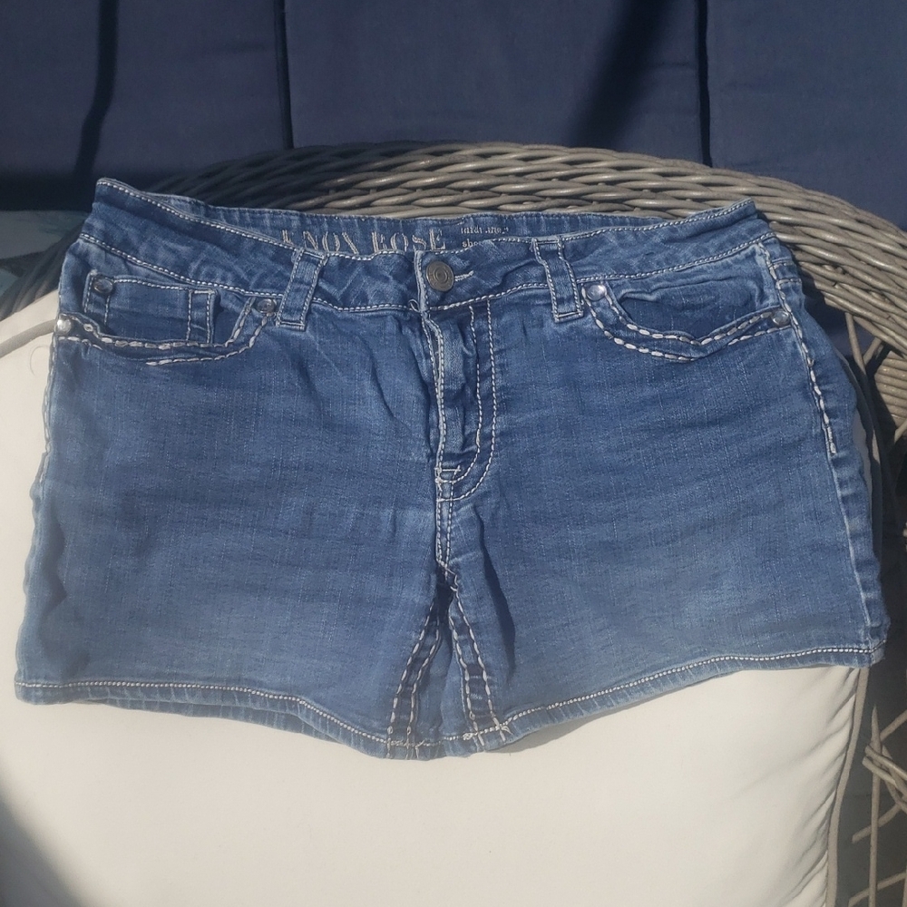 💙KNOX ROSE Rhinestone Shorts - Picture 3 of 10
